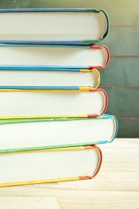 books on desk