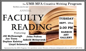 Faculty Reading 2015 fall[1]
